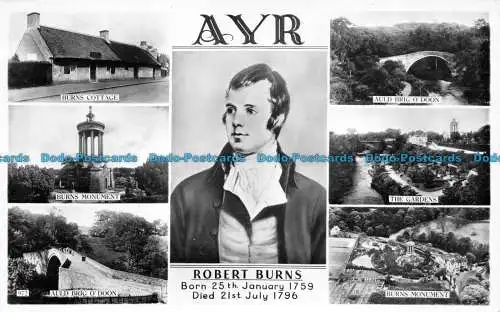 R145921 Ayr. Robert Burns. Multi-View. Dalling und Henderson. RP