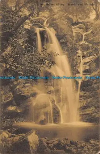 R145126 Bolton Abbey. Wälder und Wasserfall. Photochrom. 1909