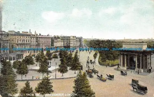 R145982 Piccadilly von Hyde Park Corner. London. P.P. und P. 1906