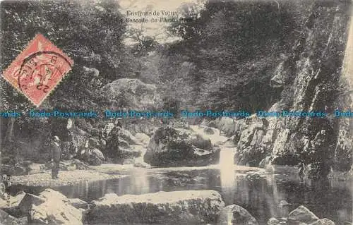 R146069 Umgebung von Vichy. Schieferwasserfall. 1904