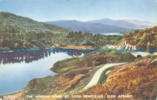 R145261 Die kurvenreiche Straße von Loch Beneveian. Glen Affaric. Weiß. Das Beste von allem. 19