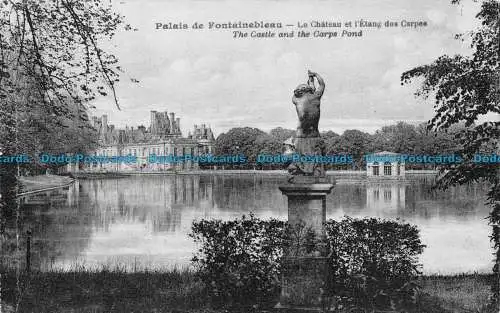 R145299 Palais de Fontainebleau. Das Schloss und der Karpfteich