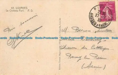 R146112 Lourdes. Das Schloss Fort. P.D. Nr. 48. 1932