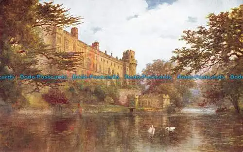 R146679 Warwick Castle aus dem Avon. Lachs