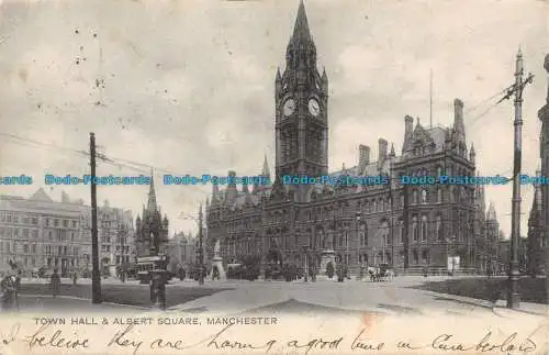 R146177 Rathaus und Albertplatz. Manchester. Hildesheimer. 1904