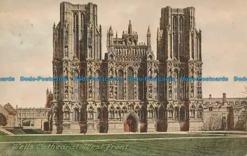 R146727 Wells Cathedral. Westfront. T.W. Phillips. Frith. Nr. 23867. 1923