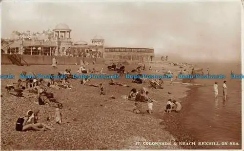 R147463 Kolonnade und Strand. Bexhill on Sea. Romney. RP