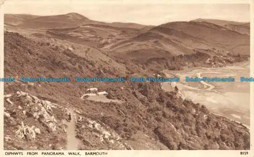 R146233 Diphwys von Panorama Walk. Barmouth. Lachs. Nr. 8159. 1952