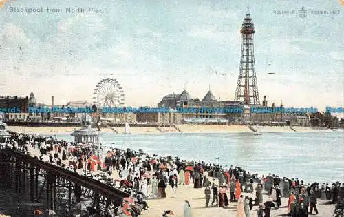 R148037 Blackpool vom North Pier. Zuverlässig. 1914