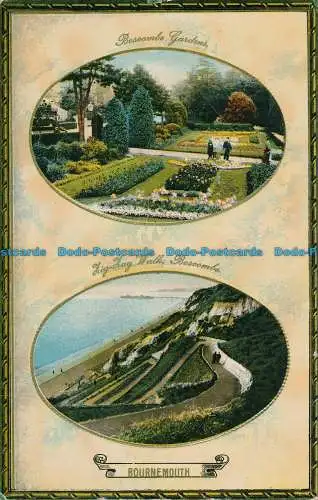 R147534 Bournemouth. Boscombe Gardens und Zick-Zack-Spaziergang. Buckel. Tuck. 1912