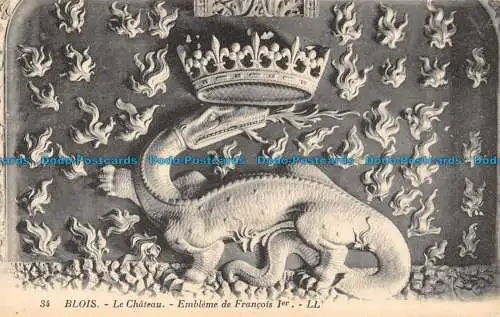 R146820 Blois. Das Schloss Emblem Franz I. LL. Nr. 34