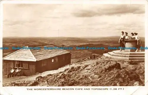 R146853 Das Worcestershire Beacon Café und Toposkop. RP. 1966