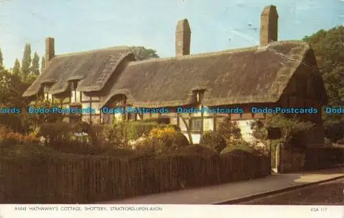 R147671 Anne Hathaways Cottage Schrotflinte. Stratford Upon Avon. Jarrold. RP. 1957