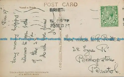 R148249 Alte Postkarte. Frau. Drehbar. RP