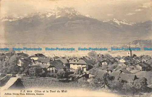 R146987 Ollon und der Dent du Midi. Jullien Freres. Nr. 5819. 1911