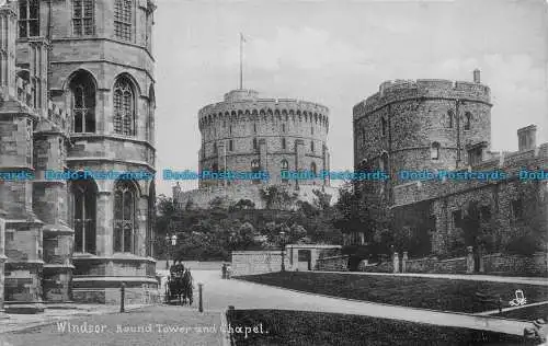 R148282 Windsor. Runder Turm und Kapelle. Tuck. Silber. 1910