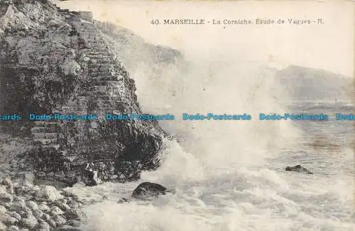 R147767 Marseille. die Corniche Wellenstudie. R.Nr. 40