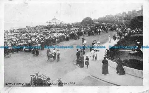 R147814 Bandstand East Parade. Clacton auf See. Sepia Gloss. 1916