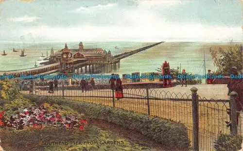 R148492 Southend Pier aus Gärten. Hildesheimer. 1907