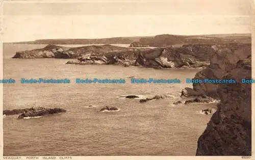 R148497 Newquay Port Island Cliffs. Photochrom. Nr. 65280