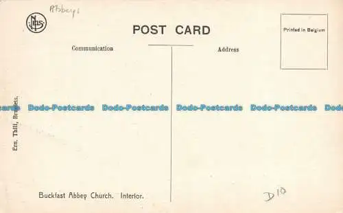 R149032 Buckfast Abbey Church. Innenraum. Ern. Thill. Nels