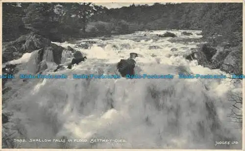 R149053 Schwalbe fällt im Hochwasser. Bettws Y Coed. Judges Ltd. Nr. 5482