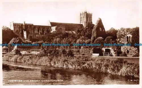 R148579 Der Fluss und das Priorat. Christchurch. T. und C.B. Sonnenstrahl. RP