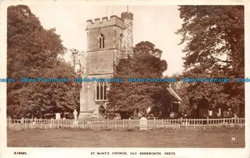 R148625 St. Marys Kirche. Old Knebworth Herts. RP