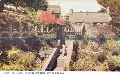 R148641 Jersey St. Helier Terrace Gardens Havre des Pas. Photochrom. 1950