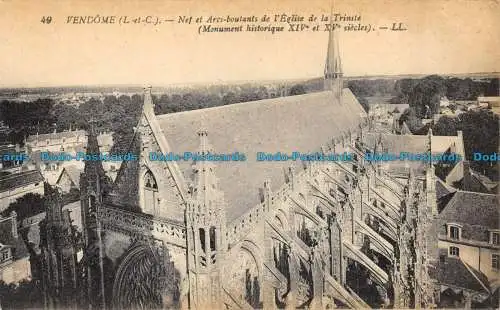R149231 Vendome. Kirchenschiff und Stoßbögen der Dreifaltigkeitskirche. LL. Nr. 49