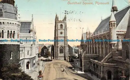 R149287 Guildhall Square. Plymouth. Valentinstag. 1909