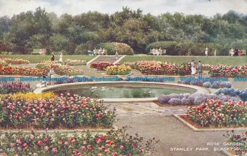 R149289 Rosengarten. Stanley Park. Blackpool. Allen und Sons. Nr. A581. 1944