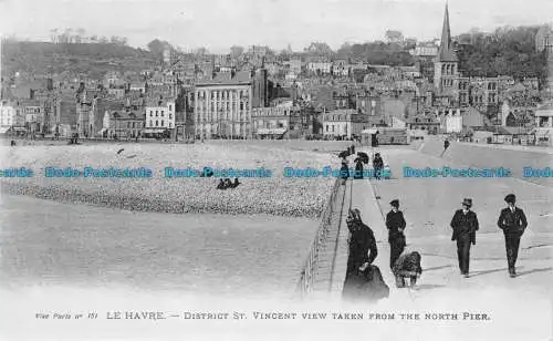 R149423 Le Havre. Ansicht des Bezirks St. Vincent vom North Pier