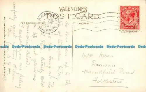 R149533 Llanberis Pass. Valentine Sepiatype. 1934