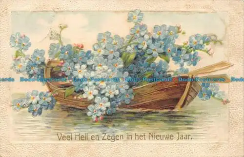 R149562 Segel in Zegen in Het Nieuwe Jaar. Blumen im Boot