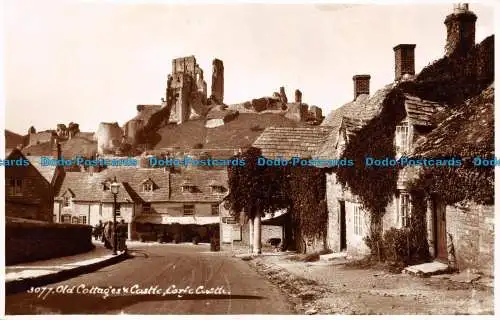 R149634 Alte Hütten und Schloss. Corfe Castle. Sweetman. RP