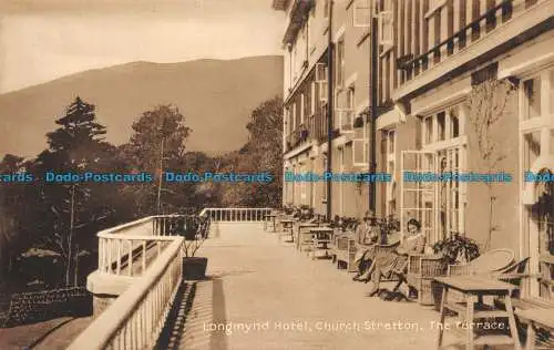 R149694 Longmynd Hotel Church Stretton. Die Terrasse. J. Burrow