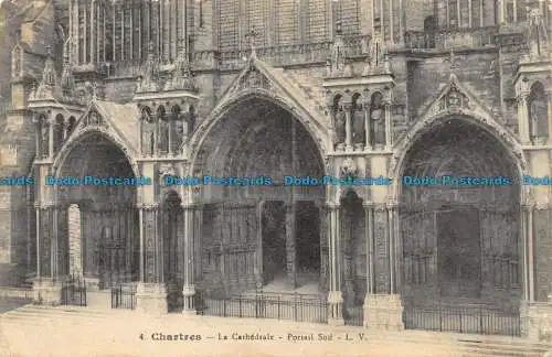 R149906 Chartres. die Kathedrale. Südtor. L.V. Nr. 4. 1914