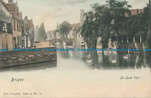 R150035 Brügge. Der Quai Vert. Nels. Nr. 99