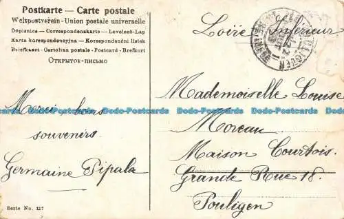 R150171 Alte Postkarte. Schwanensee. 1909