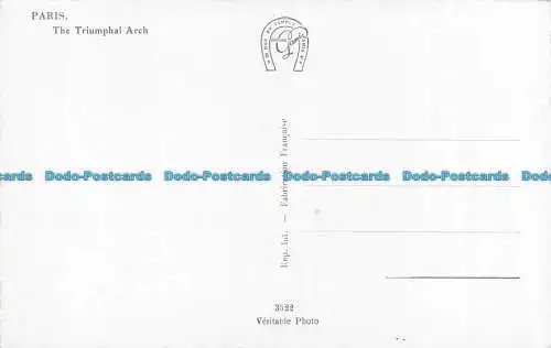 R150569 Paris. Der Arc de Triomphe. RP