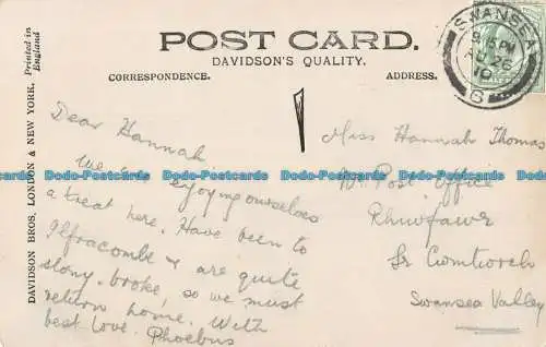 R150327 alte Postkarte. Zwei Männer. Davidson Bros. 1910