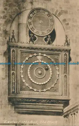 R150328 Kathedrale von Exeter. Die Uhr. Frith. 1935