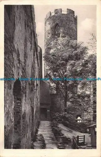 R150354 Alte Postkarte. Burgturm. 1929