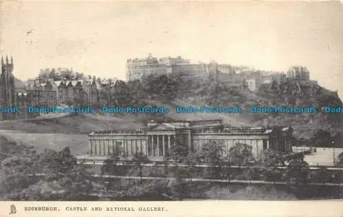 R151369 Edinburgh. Schloss und Nationalgalerie. Tuck