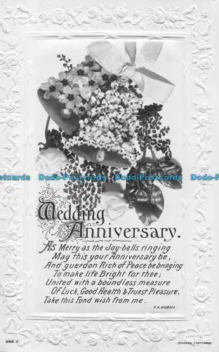 R150413 Grüße. Hochzeitstag. Glocken und Blumen. Beagles und Co