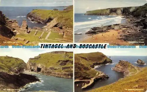 R151389 Tintagel und Boscastle. Multi-View. Lachs. 1967