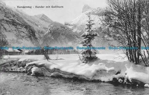 R150806 Kandersteg. Kander mit Gellihorn. Brennenstuhl. 1914