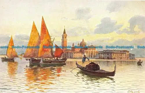 R150837 Venedig. Insel S. Georg und Marine. C. Varagnolo