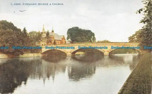 R150863 Evesham. Brücke und Kirche. Photochrom. Celesque